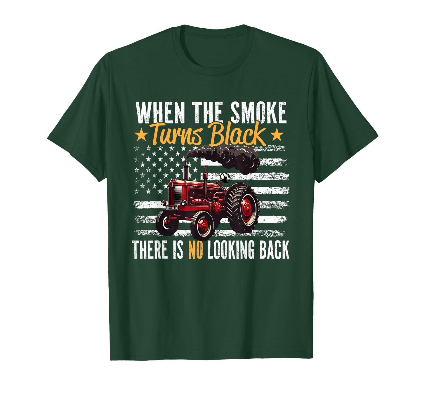 Tractor Pulling Power Smoke Turns Black Tractorpulling USA T-Shirt