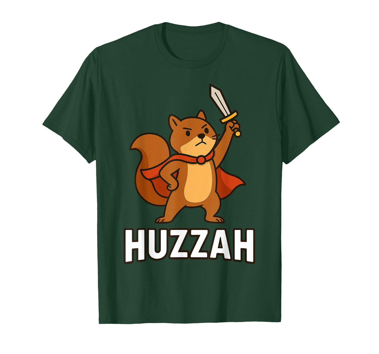 Squirrel Huzzah Knight Funny Sword Gifts for Men Women Kid T-Shirt