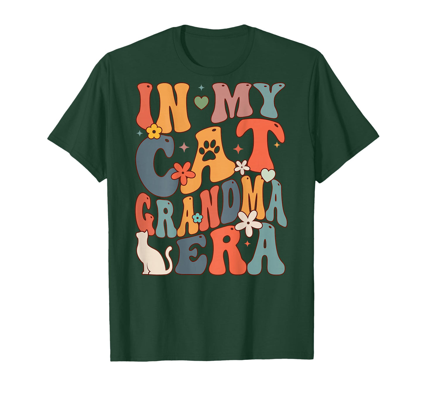 Funny In My Cat Grandma Era Cute Cat Grandma For Women T-Shirt