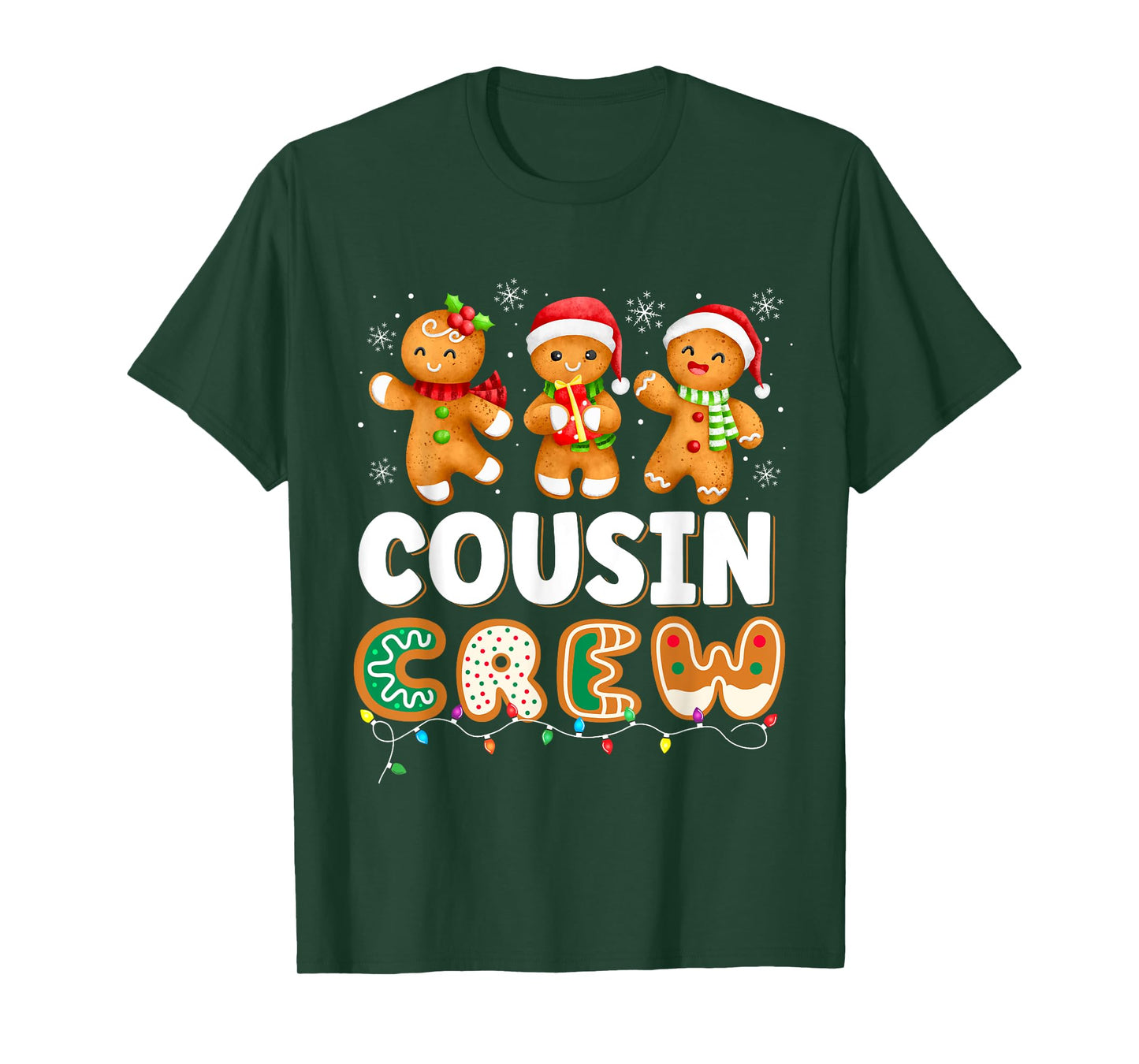 Cousin Crew Christmas Pajama Shirt Gingerbread Man T-Shirt