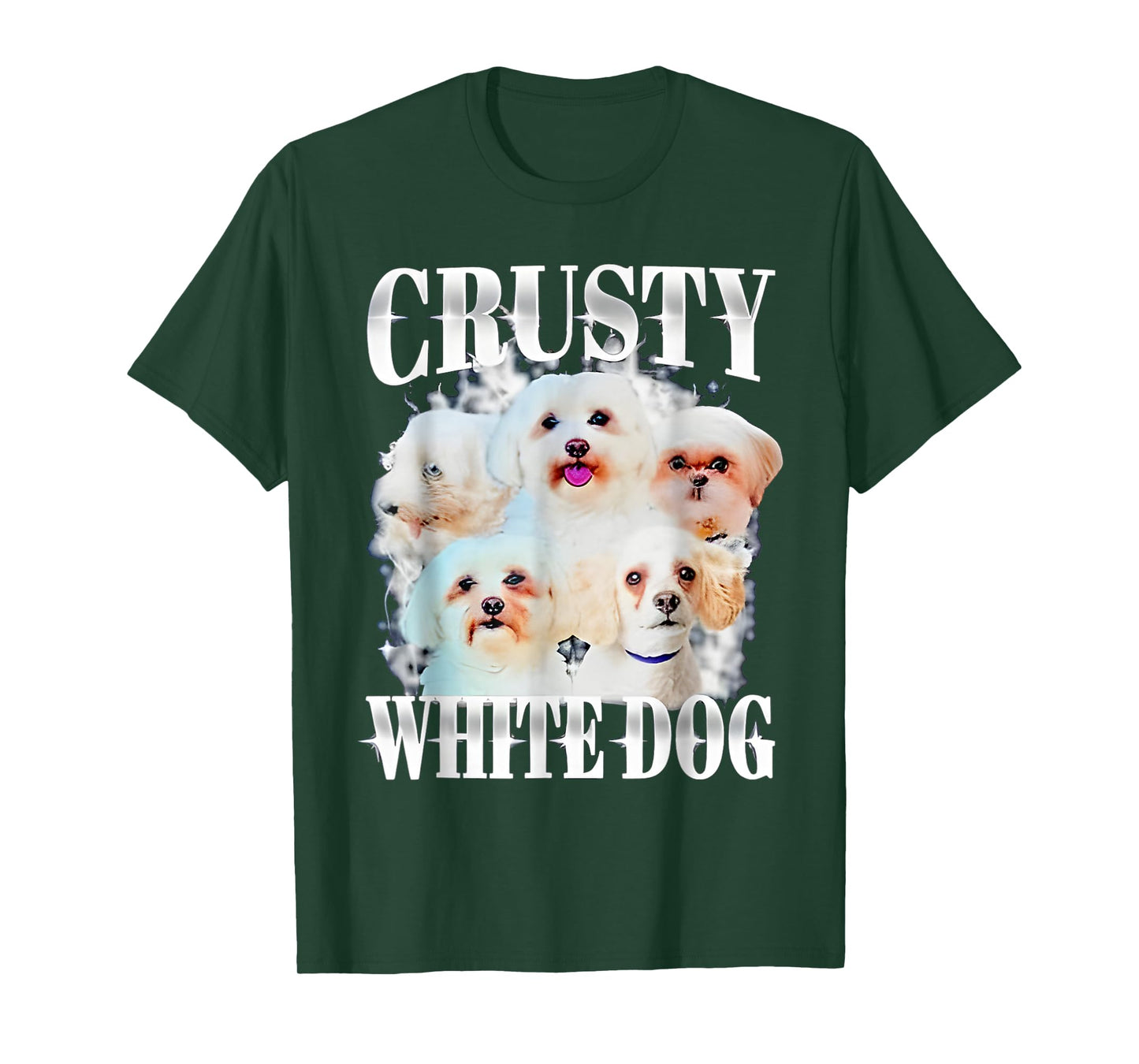 Crusty White Dog Funny For Men Women T-Shirt