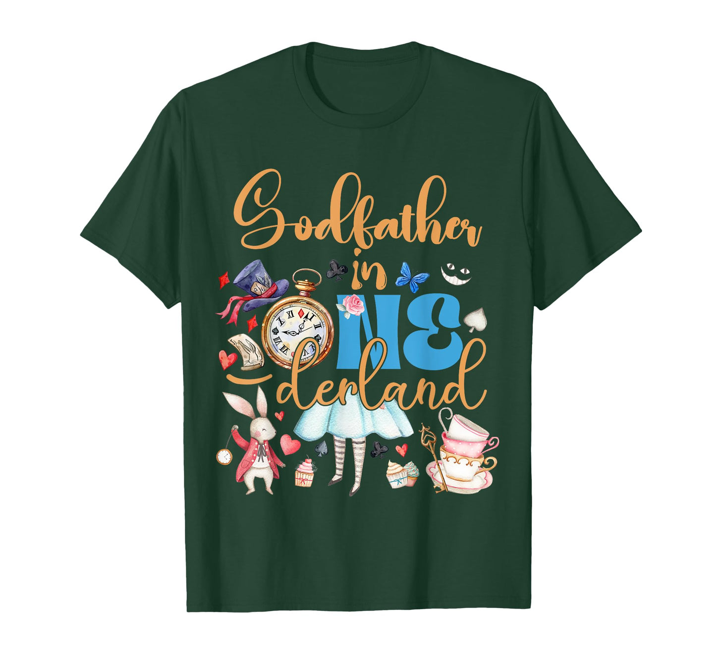 Alice Godfather in ONEderland Birthday Family T-Shirt