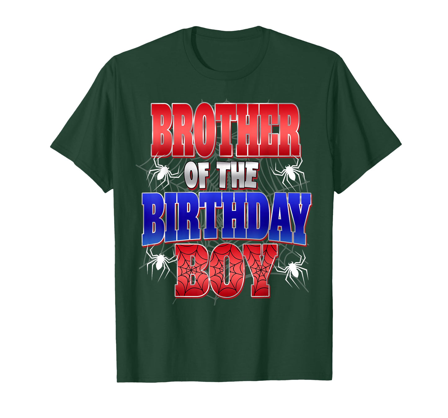 Brother Of The Birthday Boy Costume Spider Web Birthday T-Shirt