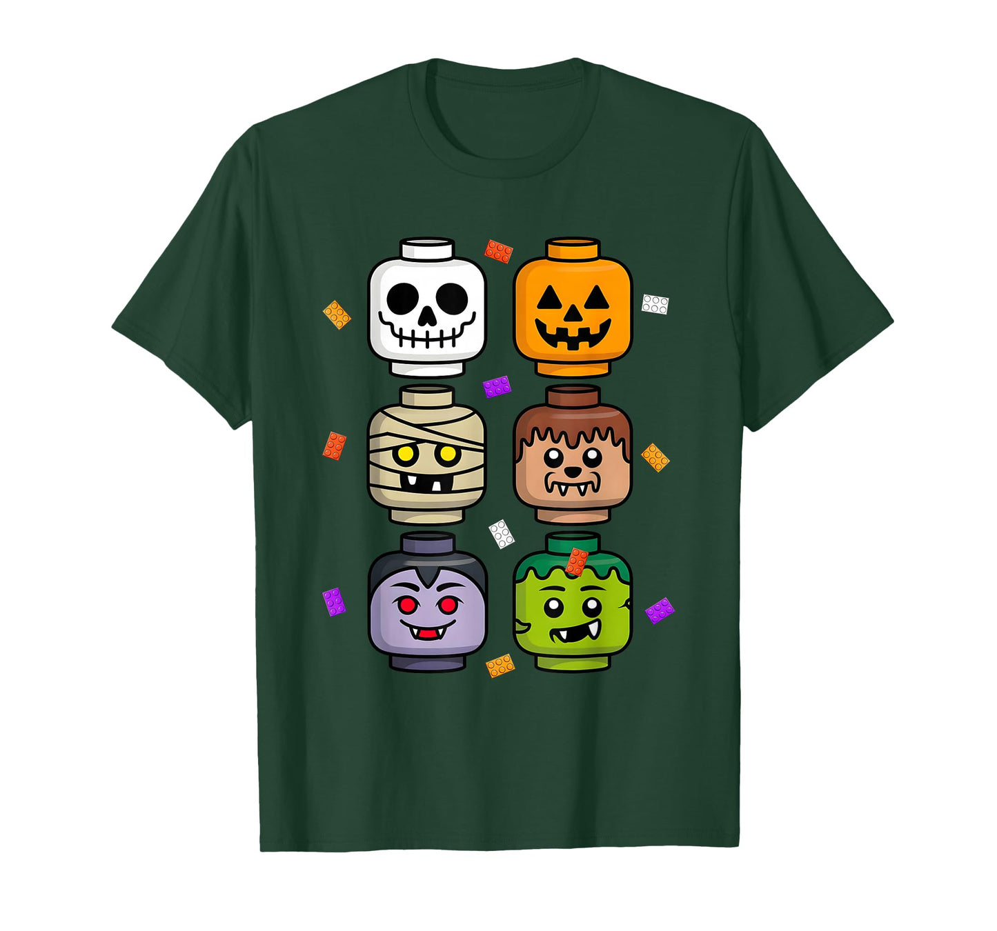Brick or Treat Halloween Master Builder Blocks Building Kids T-Shirt