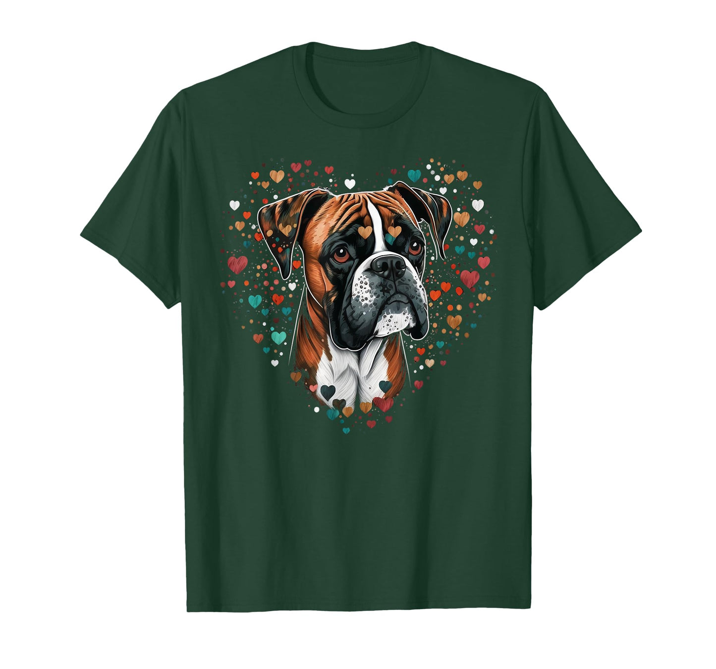 Cute Boxer Dog on Boxer Dog Lover Men Women Kids T-Shirt