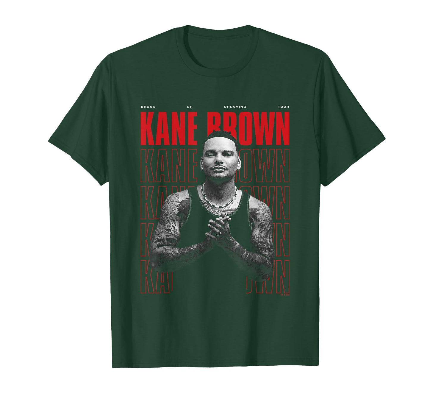 Kane Brown Drunk Or Dreaming Tour Stack Big Chest Poster T-Shirt