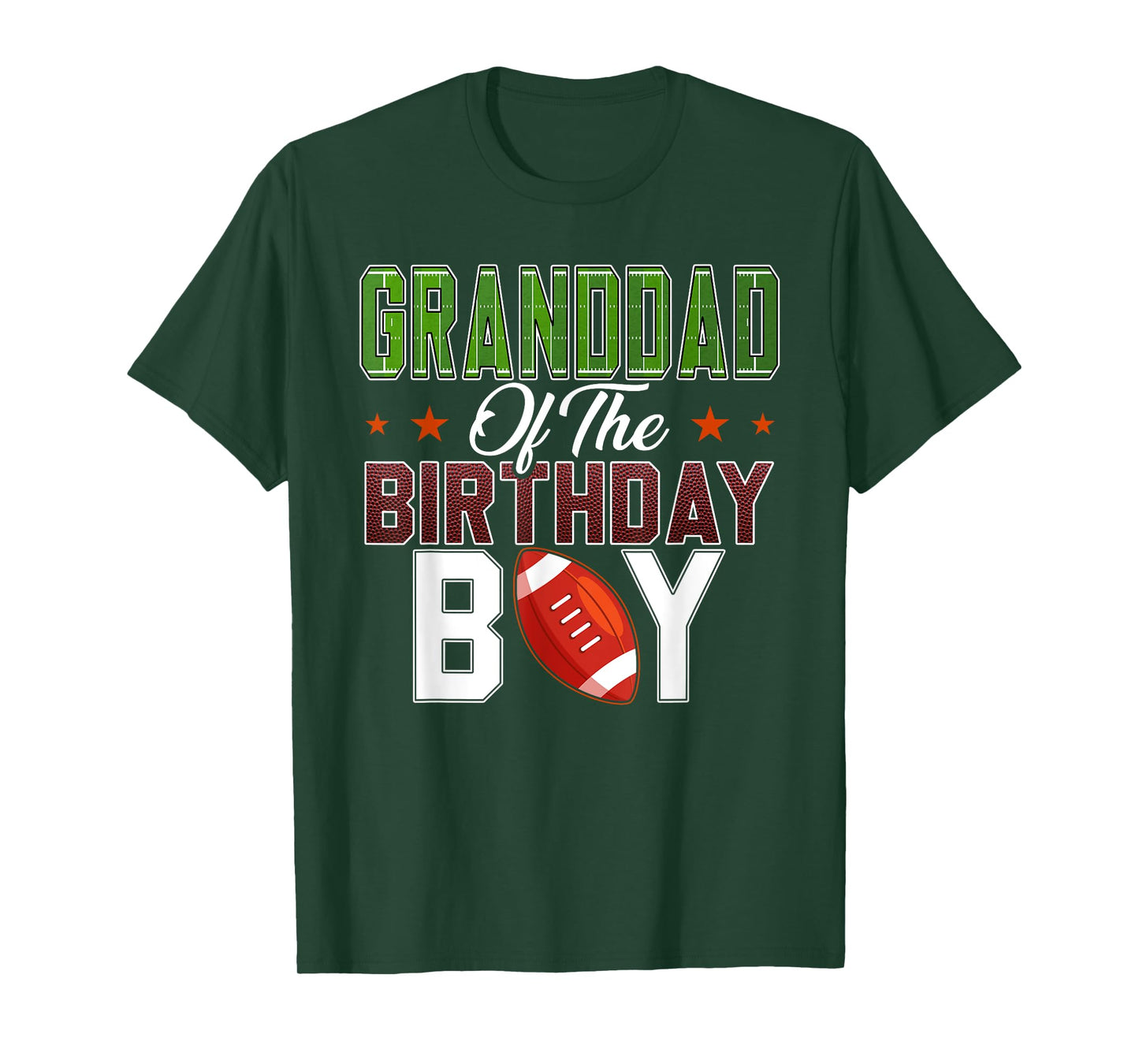 Granddad of The Birthday Boy Football Party Family Matching T-Shirt