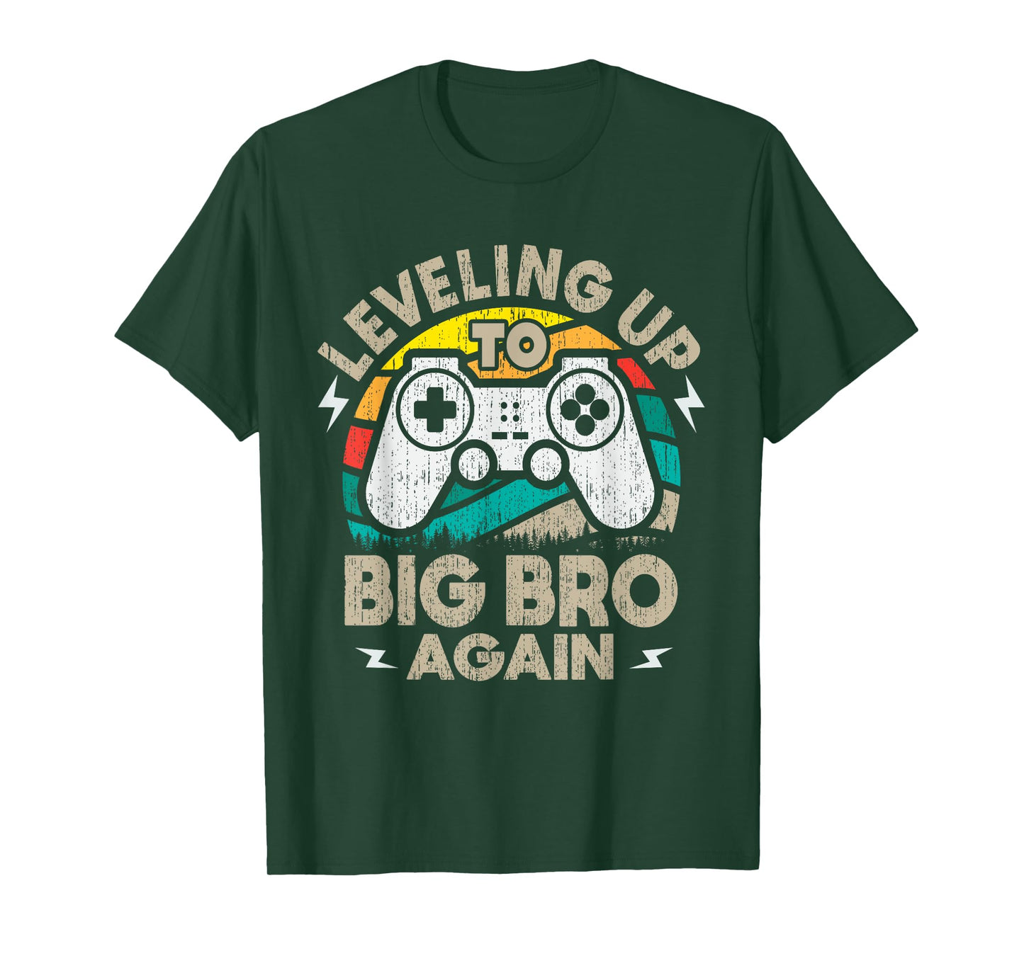 Leveling Up To Big Bro Again Vintage Gamer Brother Again T-Shirt