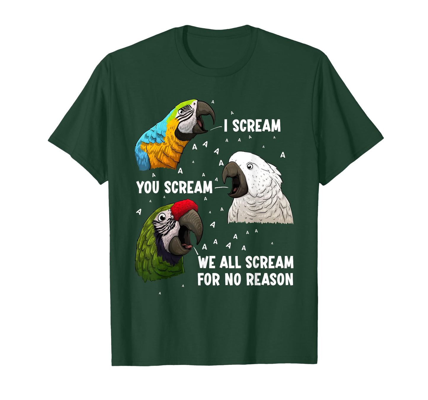 Cool Parrot Design For Men Women Macaw Bird Parrot Lover T-Shirt