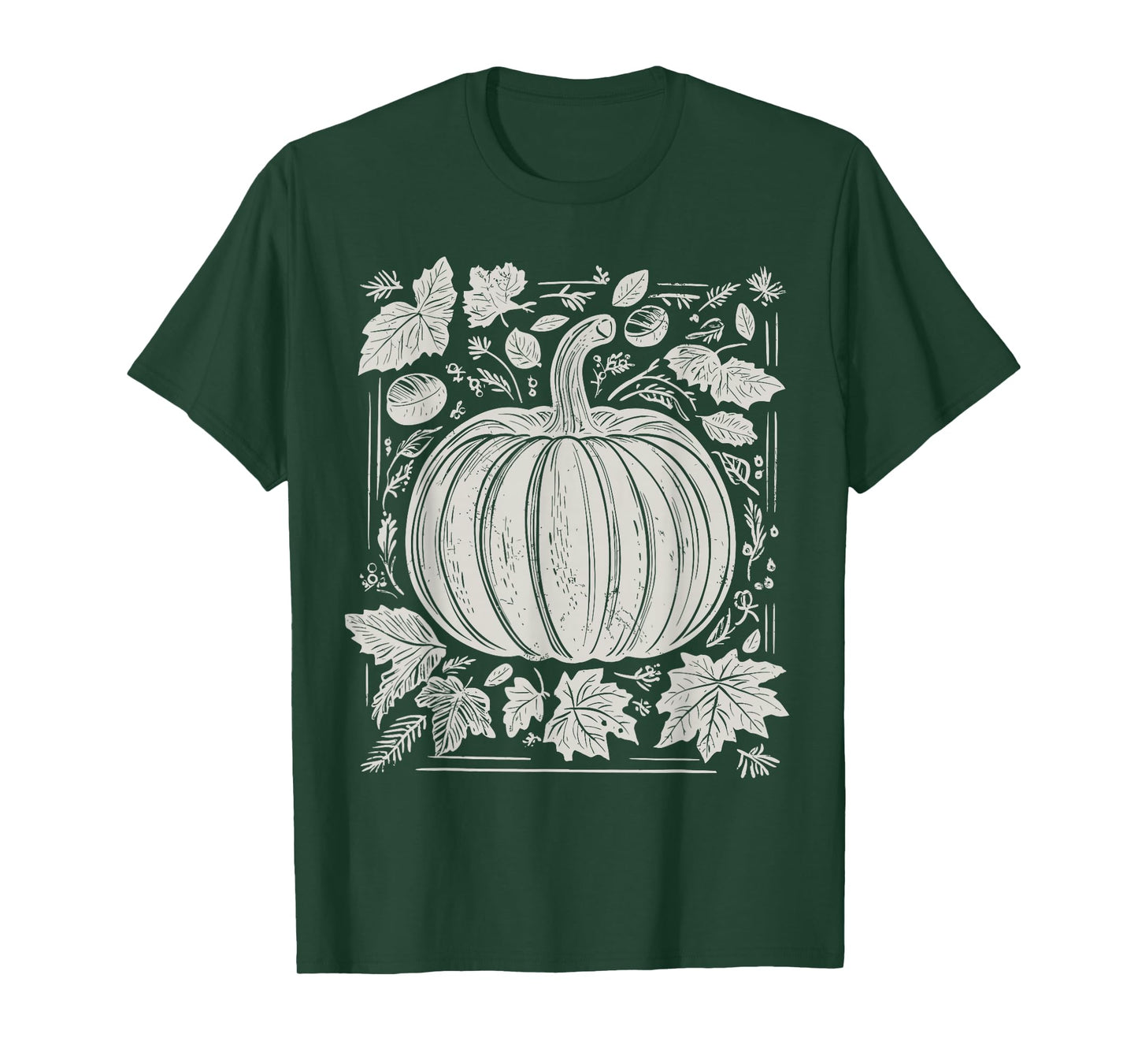 Wildflower Pumpkin Season Autumn Fall Leaves Thanksgiving T-Shirt