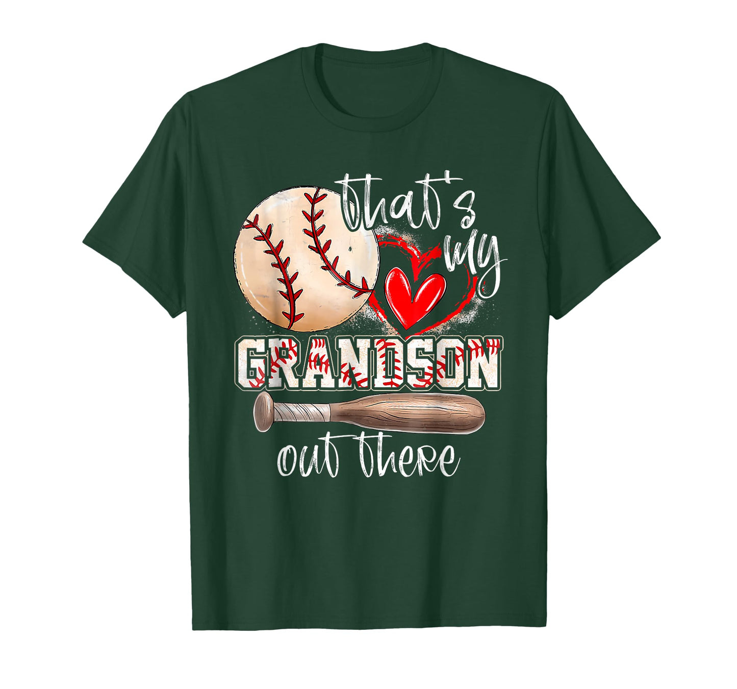 That'S My Grandson Out There Baseball Grandma Mothers Day T-Shirt