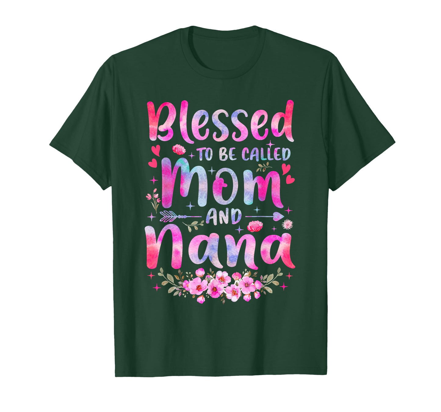 Mother's Day Blessed To Be Called Mom And Nana Flowers T-Shirt