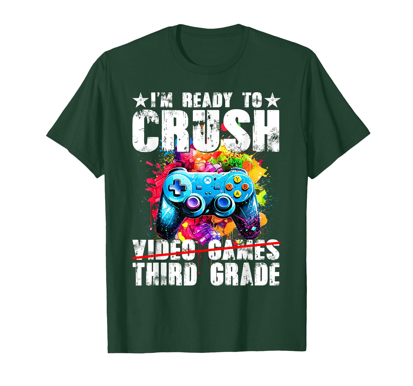 I'm Ready To Crush Third Grade Gamers Back To School Boys T-Shirt