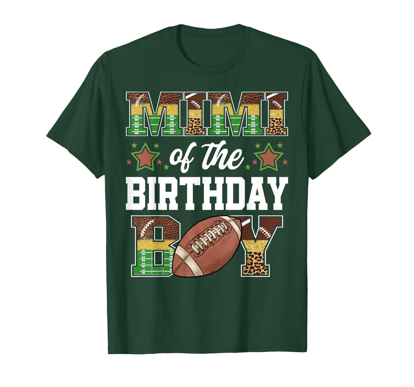 Mimi Of The Birthday Boy Football Player Family Matching T-Shirt