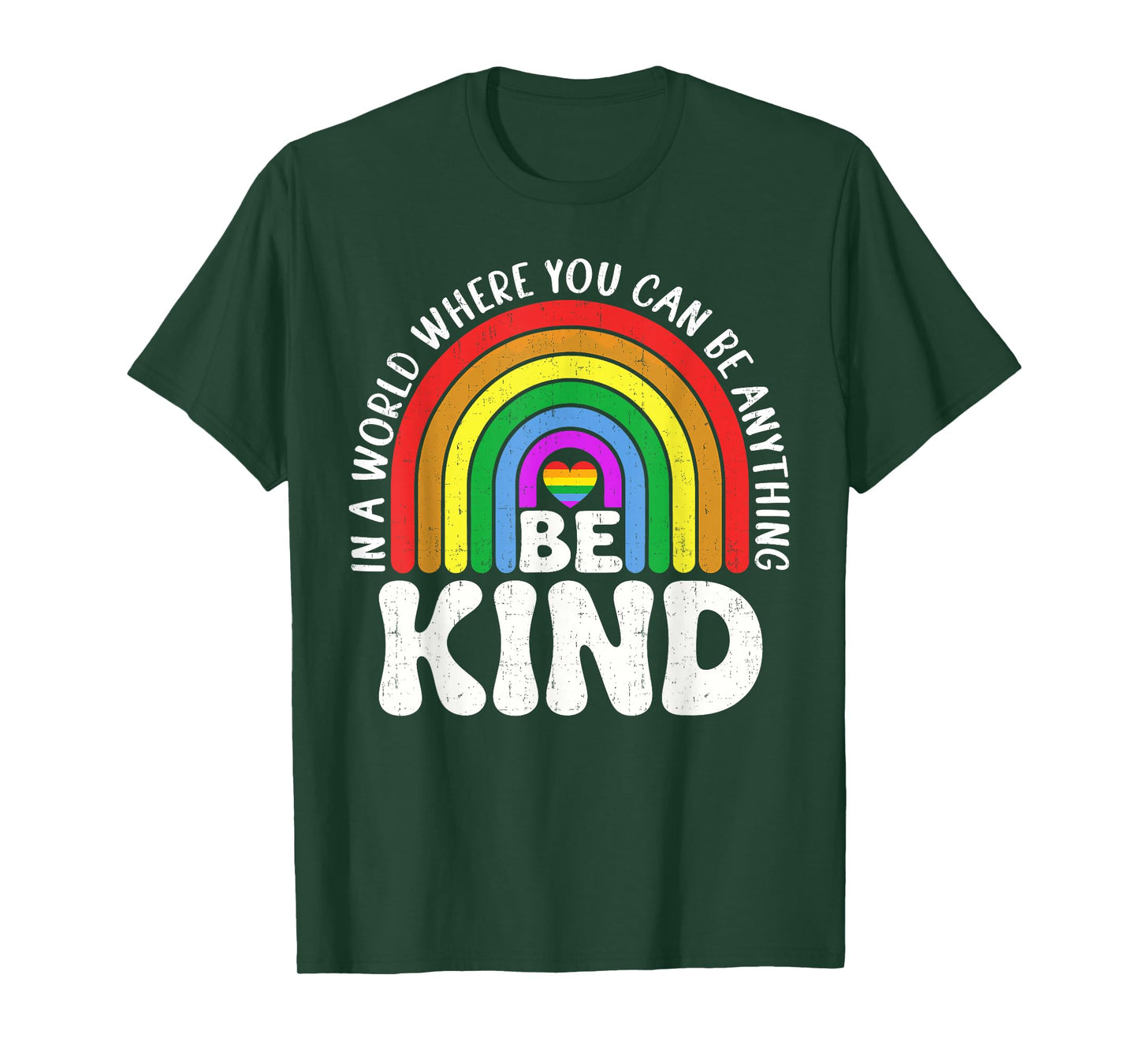 Be Kind Gay Pride LGBT Cute Rainbow LGBT-Q Support Women T-Shirt