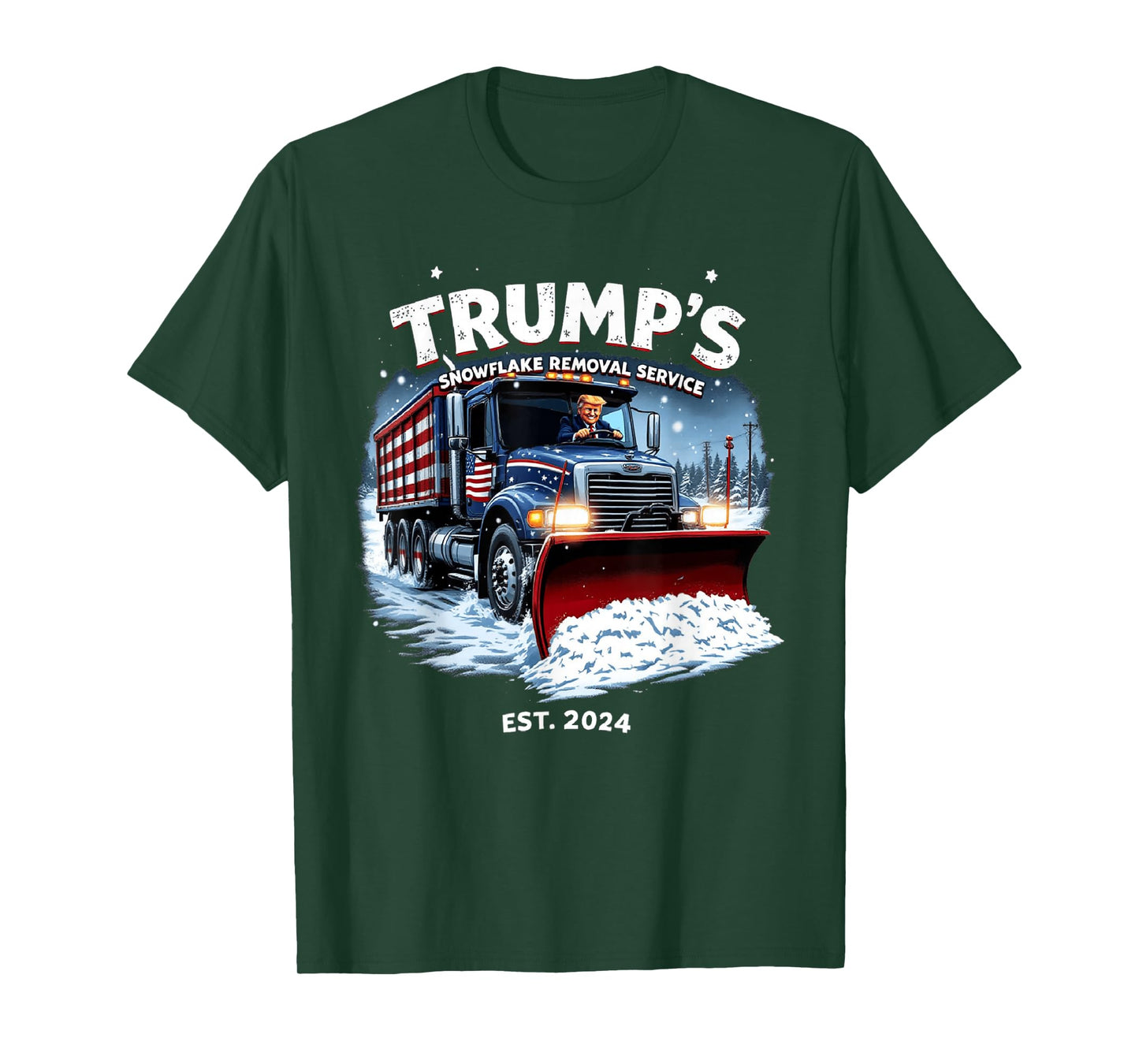Funny Trump 2024 Victory Snowflake Removal Service Trump T-Shirt - Black, Small - Unisex-Adults