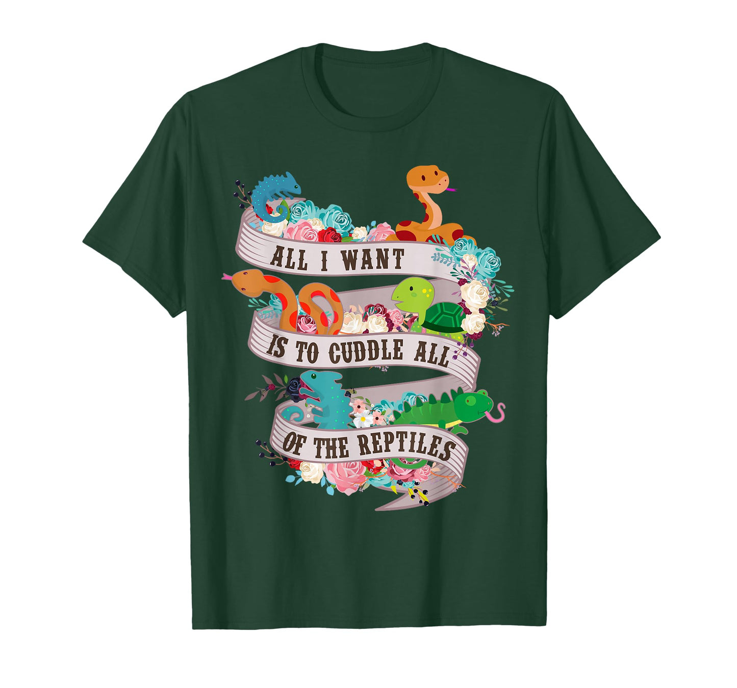 All I Want Is To Cuddle All Of The Reptiles Lover T Shirt T-Shirt