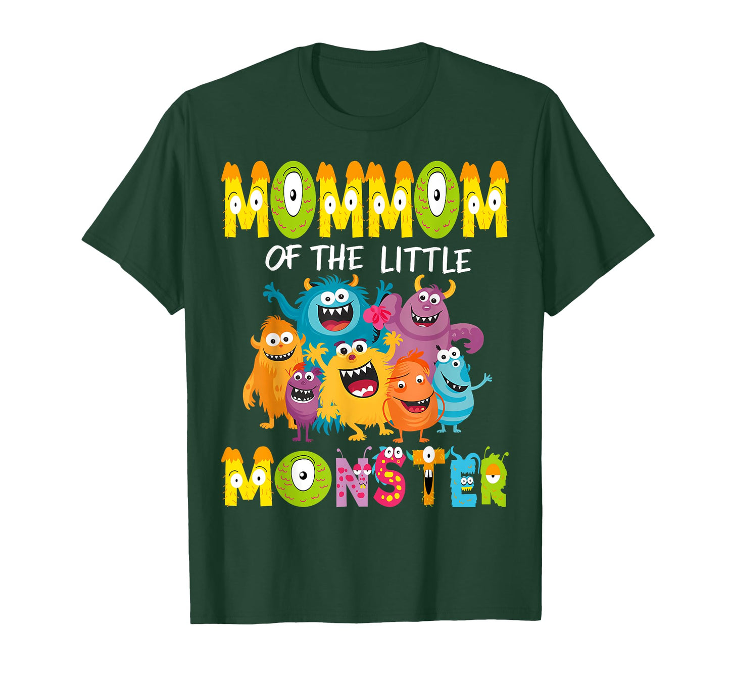 MomMom Of The Little Monster 1St Birthday Kids Party T-Shirt