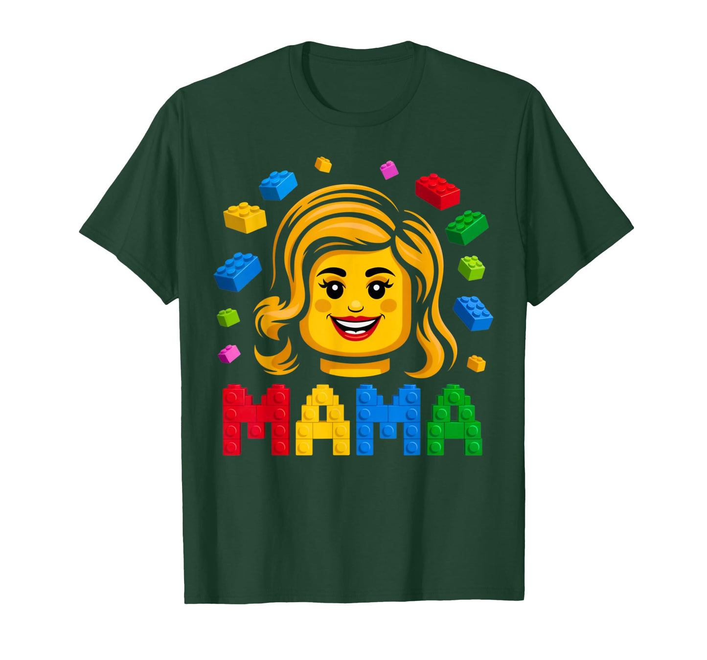 Family Mama Mom Master Builder Building Bricks Blocks Mother T-Shirt