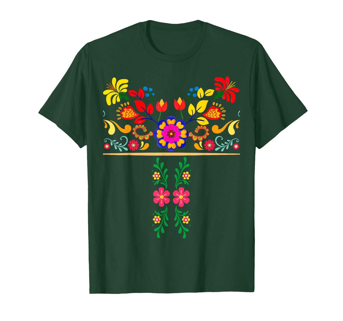 Traditional Mexican Flowers - Spanish Latina Mexican Pride T-Shirt