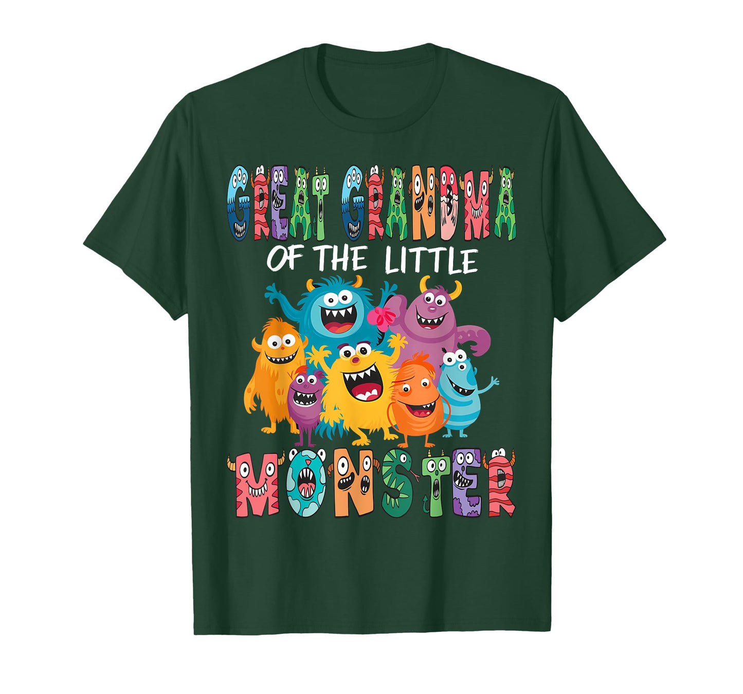 Great Grandma Of The Little Monster Kids 1St Birthday Party T-Shirt
