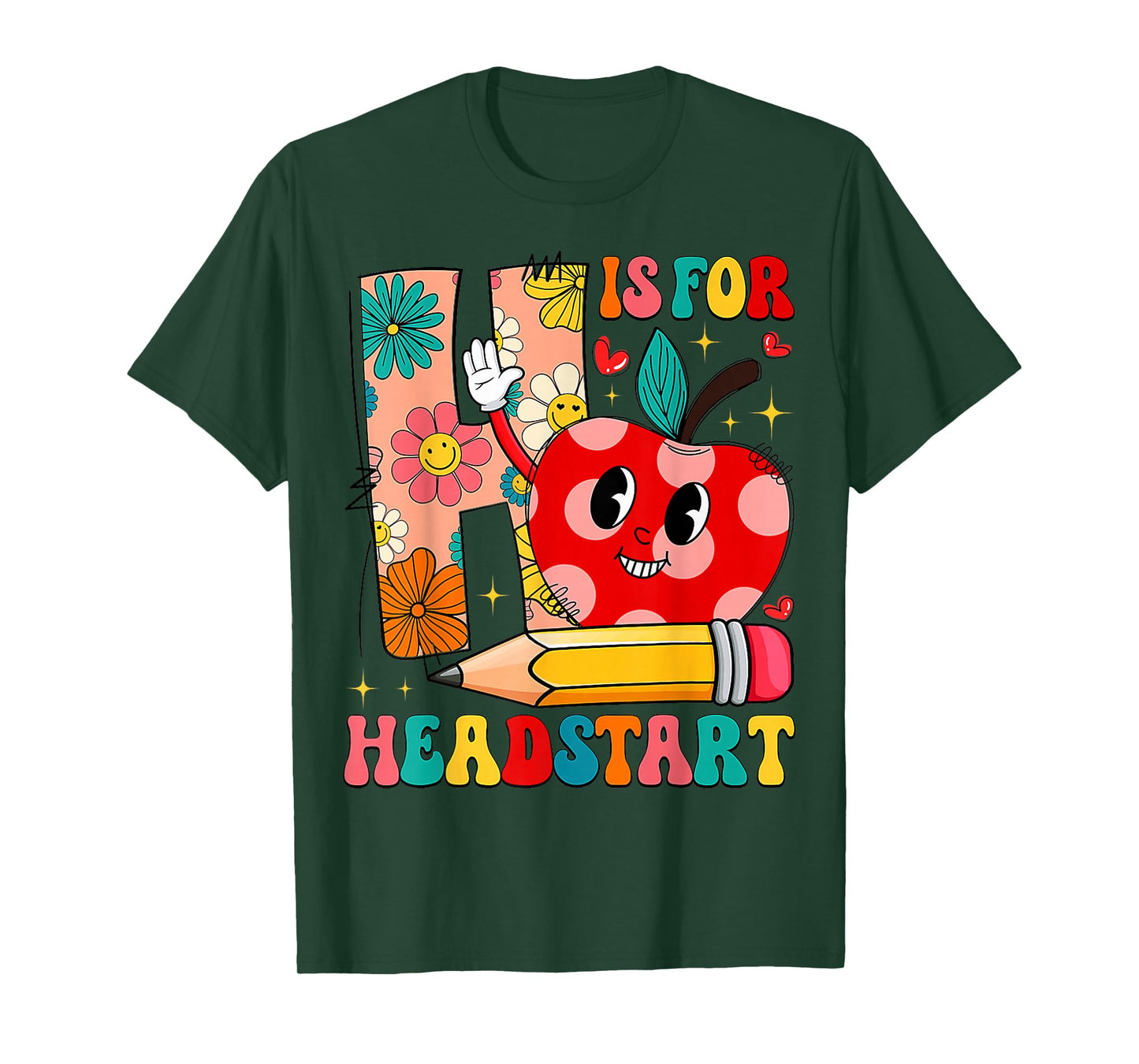 Groovy H Is For Headstart Head Start Teacher Back To School T-Shirt