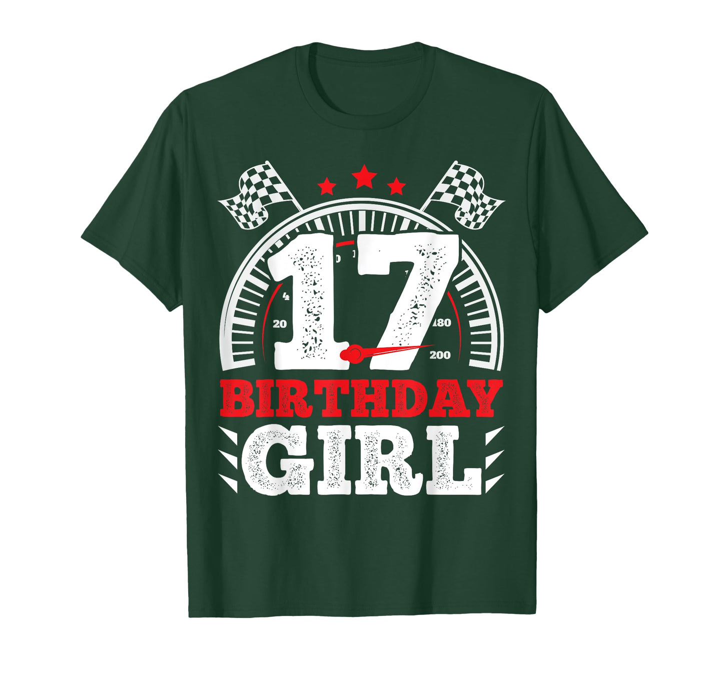 Race Car 17 Birthday Girl Racing Car Driver 17th Birthday T-Shirt