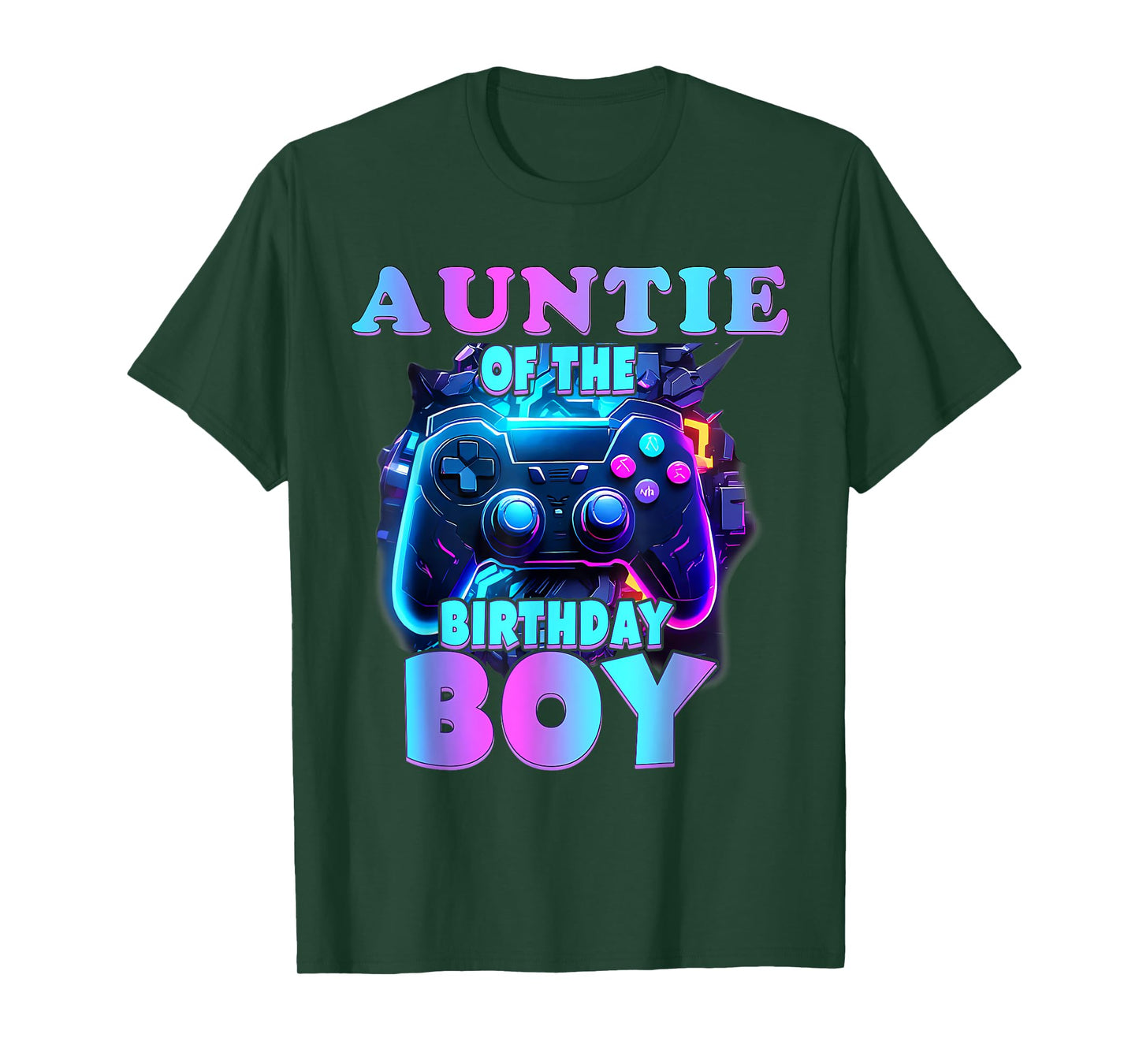 Auntie of the Birthday Boy Matching Video Game Birthday T-Shirt
