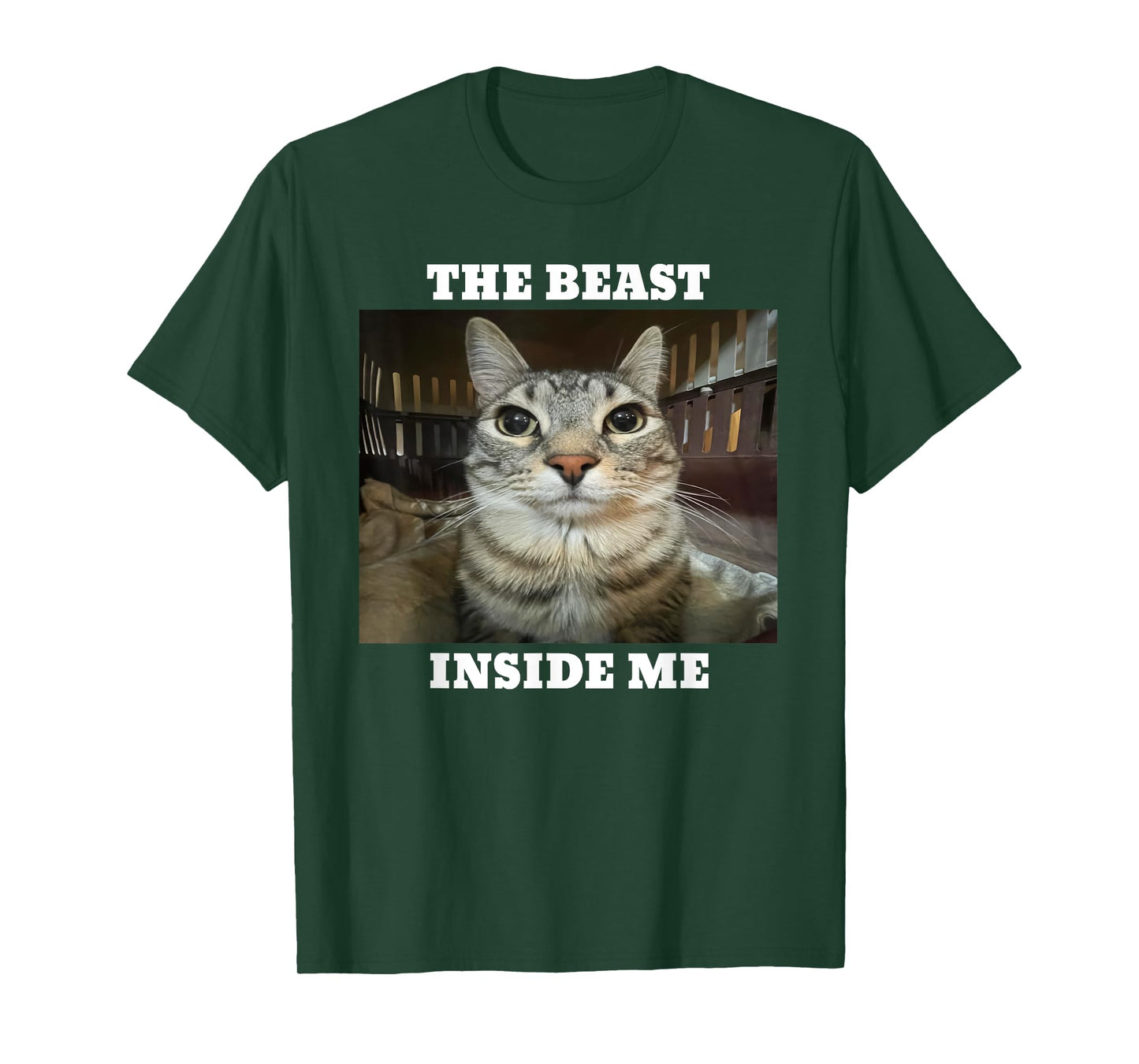 Beast Inside Me Funny Cat Meme Men Women Kids T-Shirt