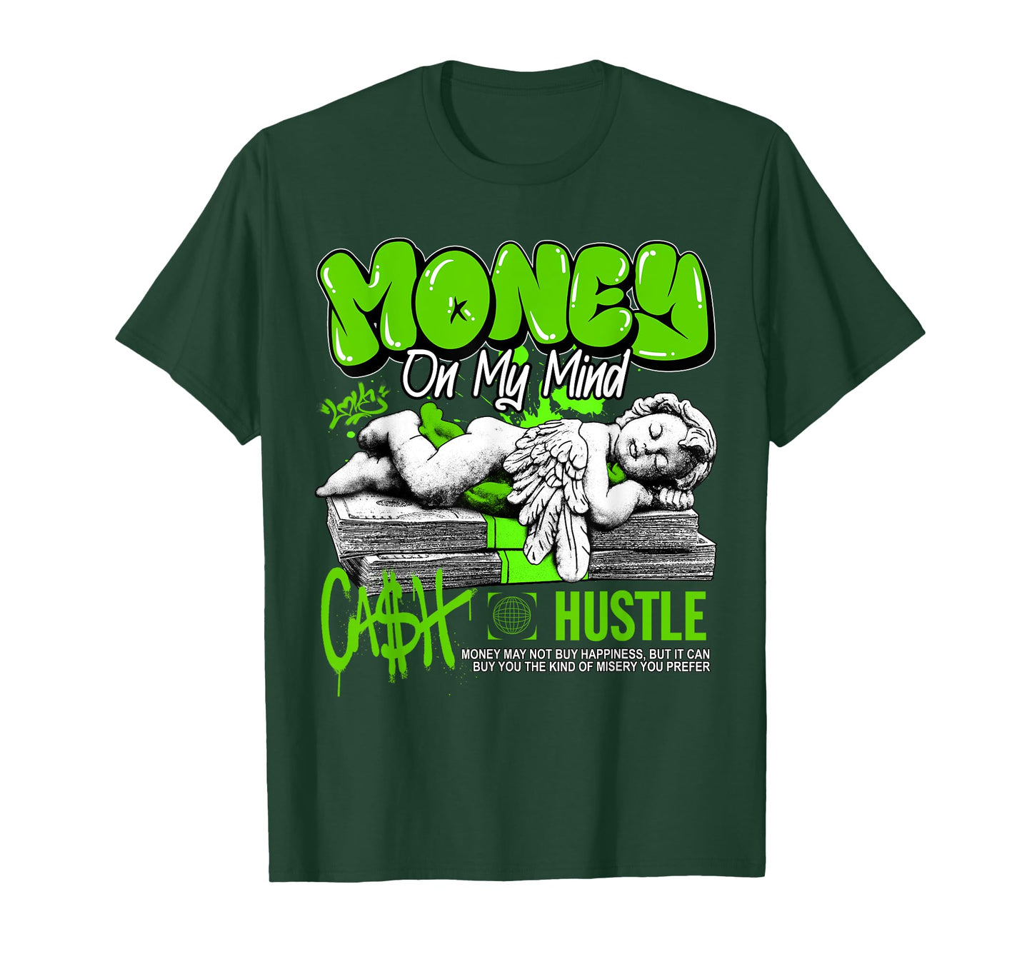 Money Cash Foamposite Black Green Matching Tee For Men Women T-Shirt