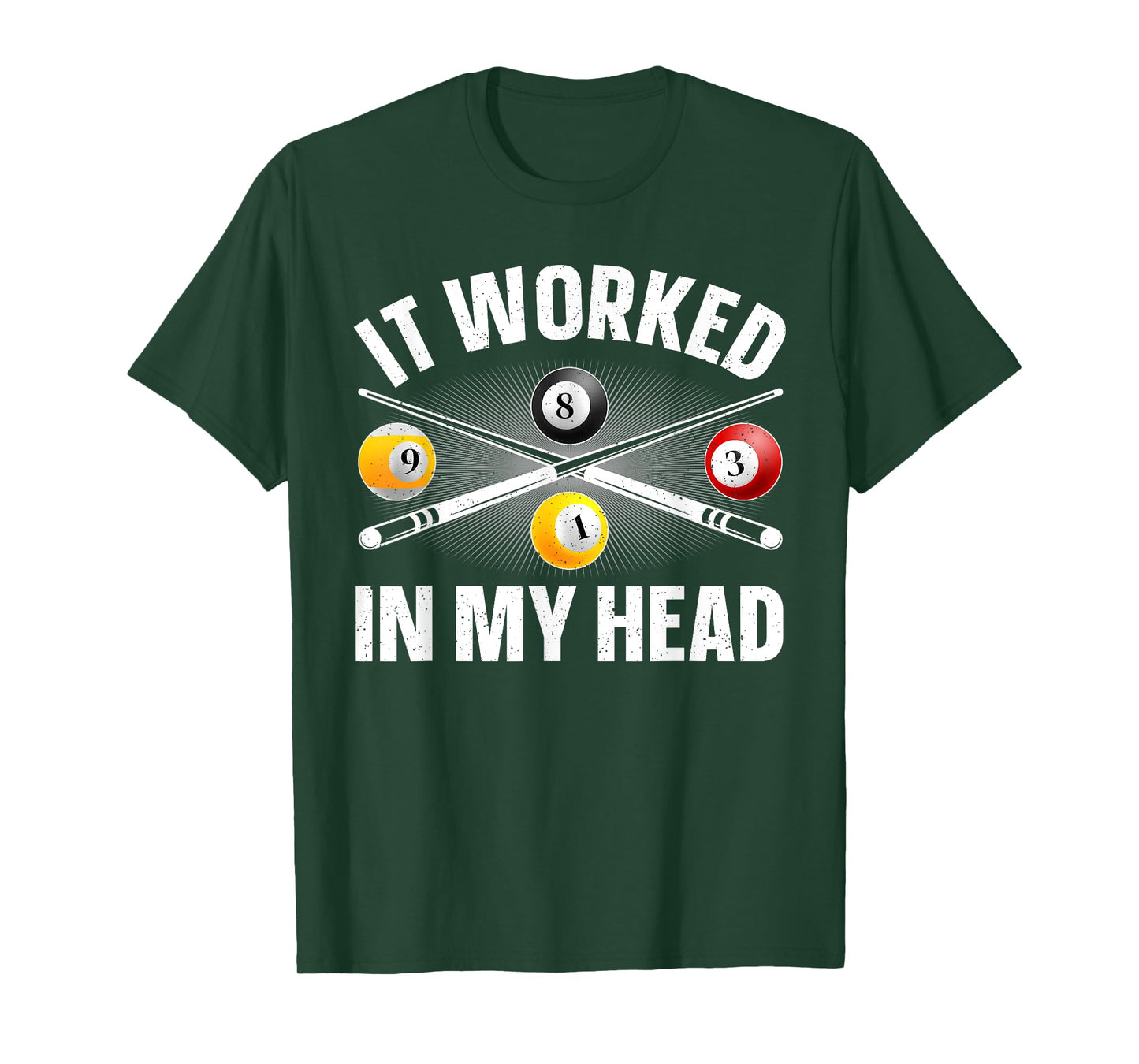 Funny Pool Design For Men Women Billiards Lover Pool Player T-Shirt