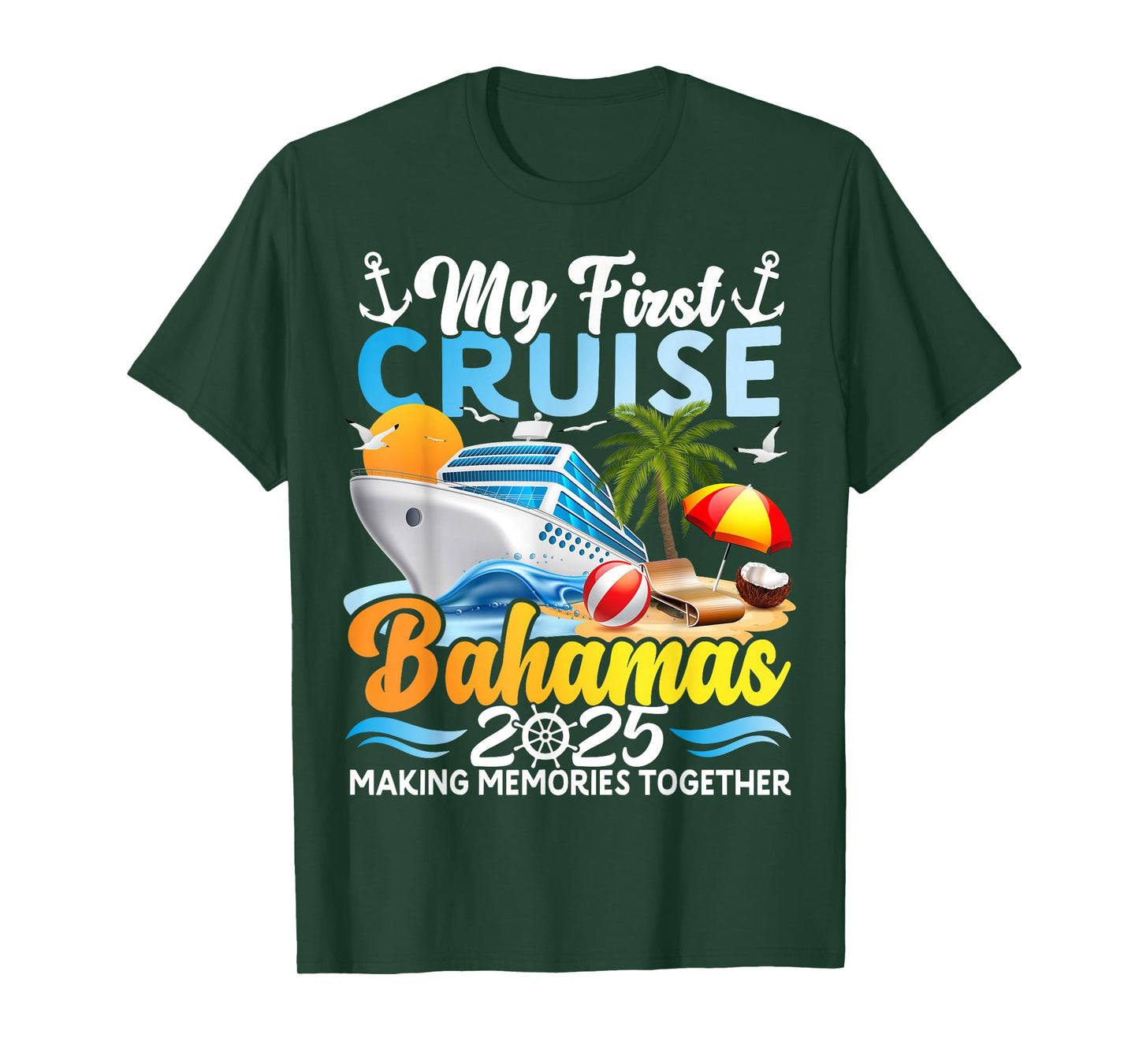 My First Cruise Bahamas 2025 Cute First Time Cruise Vacation T-Shirt