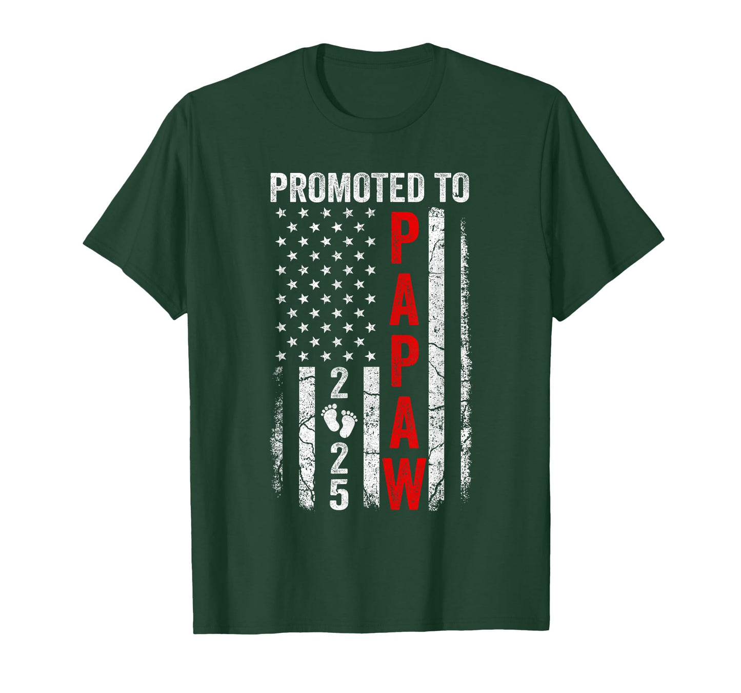 Patriotic Promoted To Papaw 2025 First Time New Papaw T-Shirt for Women Men