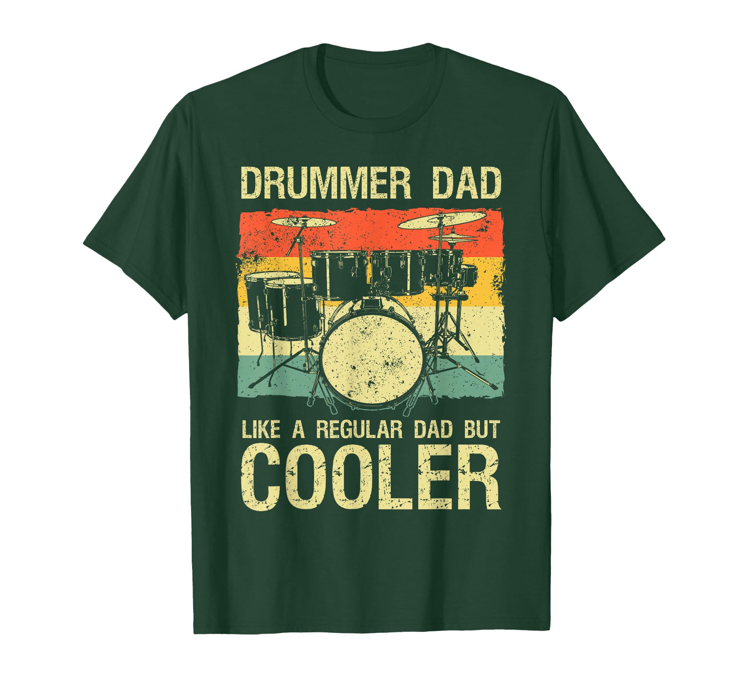 Drummer Design For Men Dad Father Drumline Drumming Drummer T-Shirt