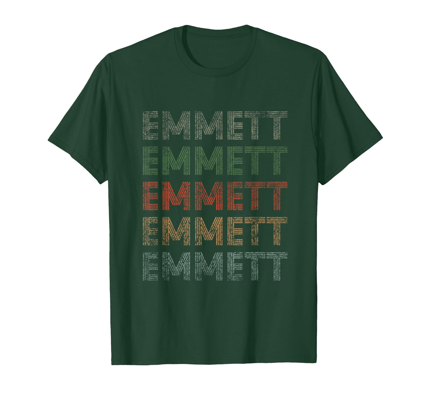Emmett First Name Grunge Style Vintage Retro T-Shirt