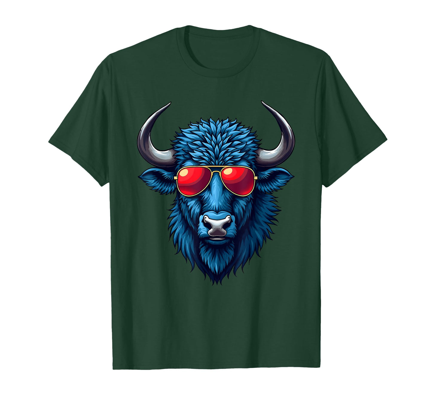 Buffalo with Sunglasses Tee Retro Vintage Design Buffalos T-Shirt