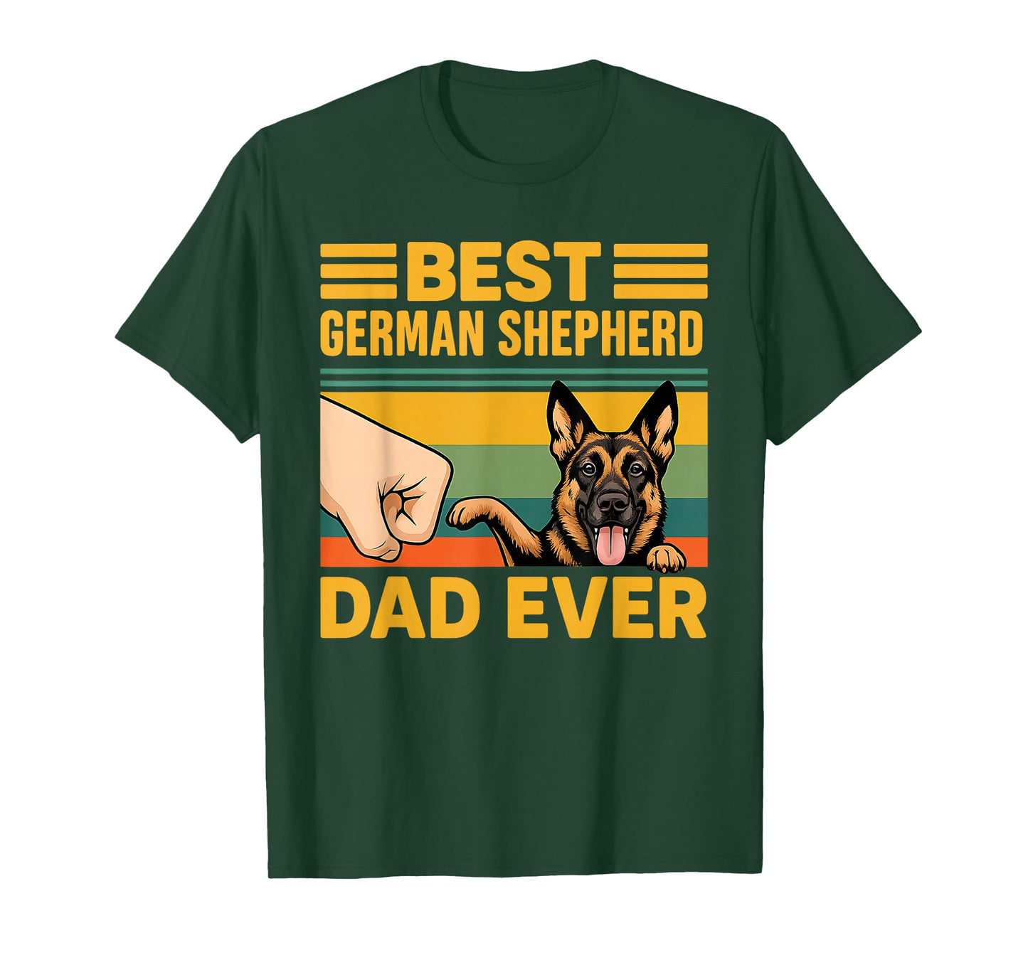Best German Shepherd Dad Ever, German Shepherd Dog T-Shirt