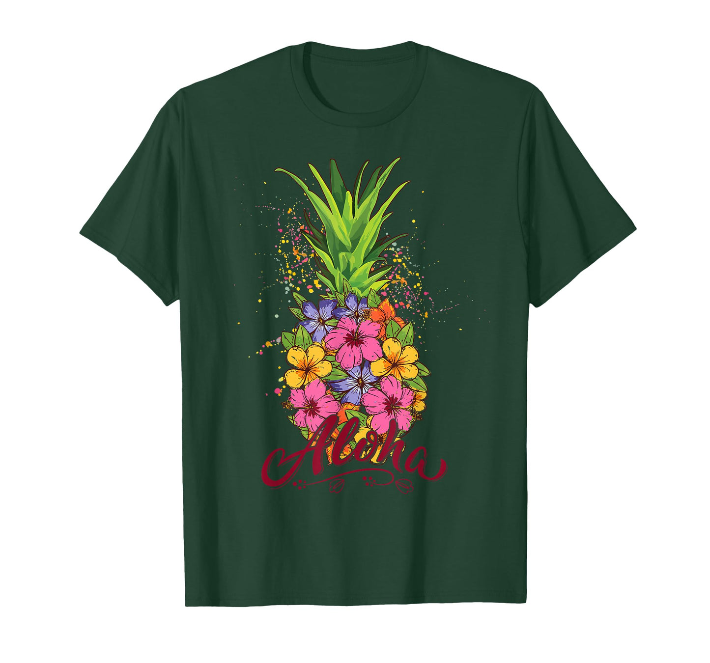 Hawaiian-Shirt Aloha Hawaii Kids Girl Women Pineapple Floral T-Shirt