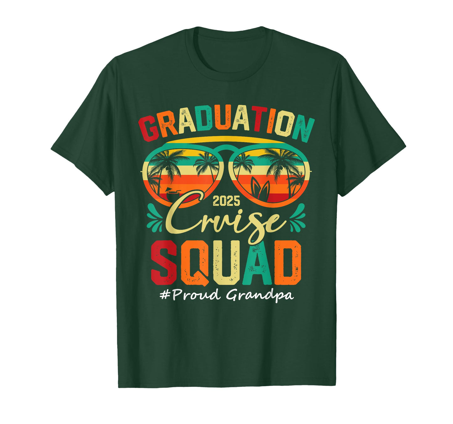 Graduation Cruise Squad 2025 Proud Grandpa Funny Cruising T-Shirt