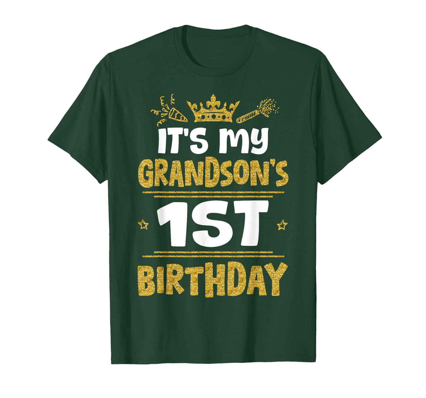 Happy It's My Grandson's 1st Birthday 2024 1 Year Old T-Shirt