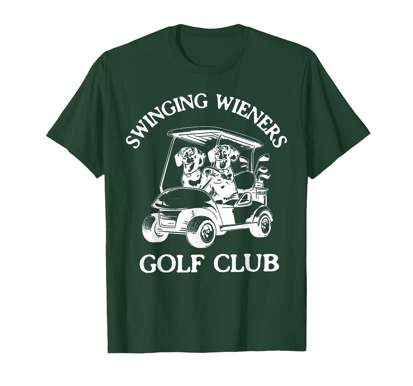 Swinging Wieners Golf Club Dachshund Wiener Dog Fathers Day T-Shirt