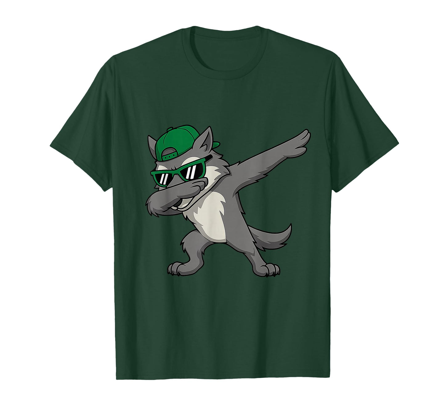 Cool Wolf Dab Funny Animal Meme Gifts for Men Women Boy Kid T-Shirt