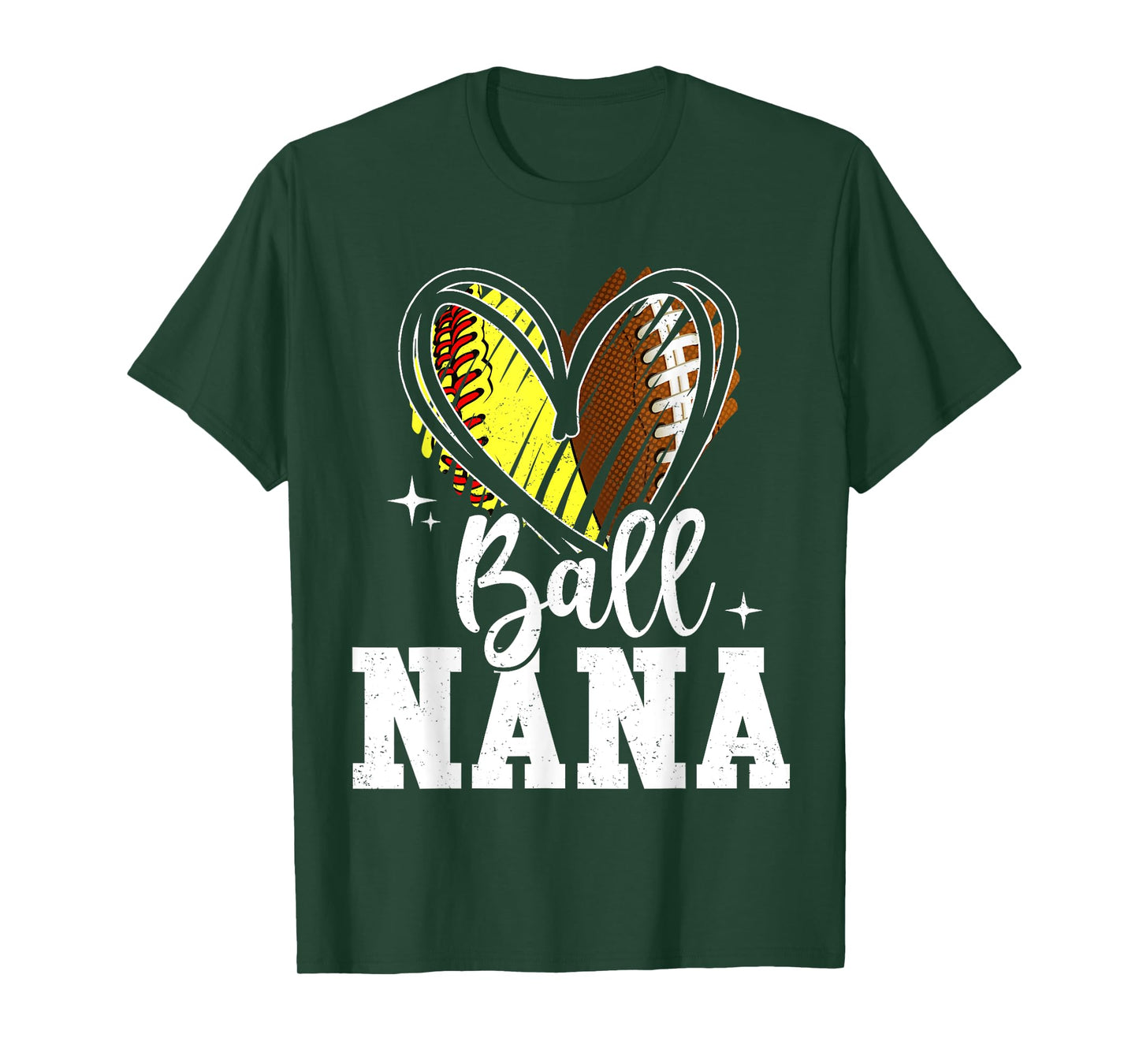 Ball Nana Softball Football Nana Of Both T-Shirt