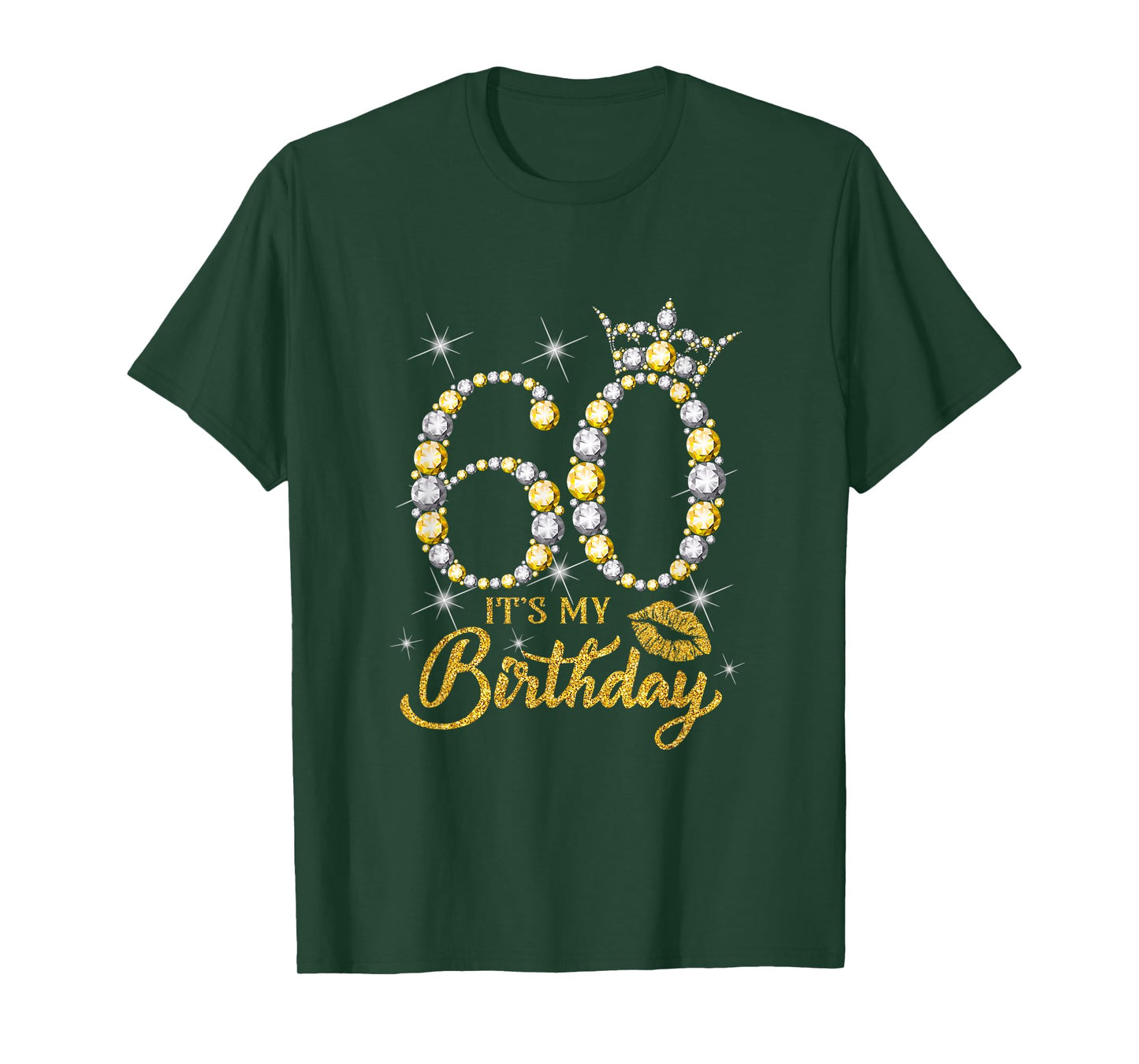It's My 60th Birthday Queen 60 Years Old Women Crown Diamond T-Shirt