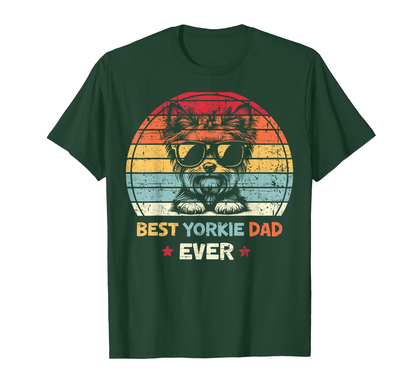 Best Yorkie Dad Ever Fathers Day Dog Lover Yorkshire Terrier T-Shirt for Men Women