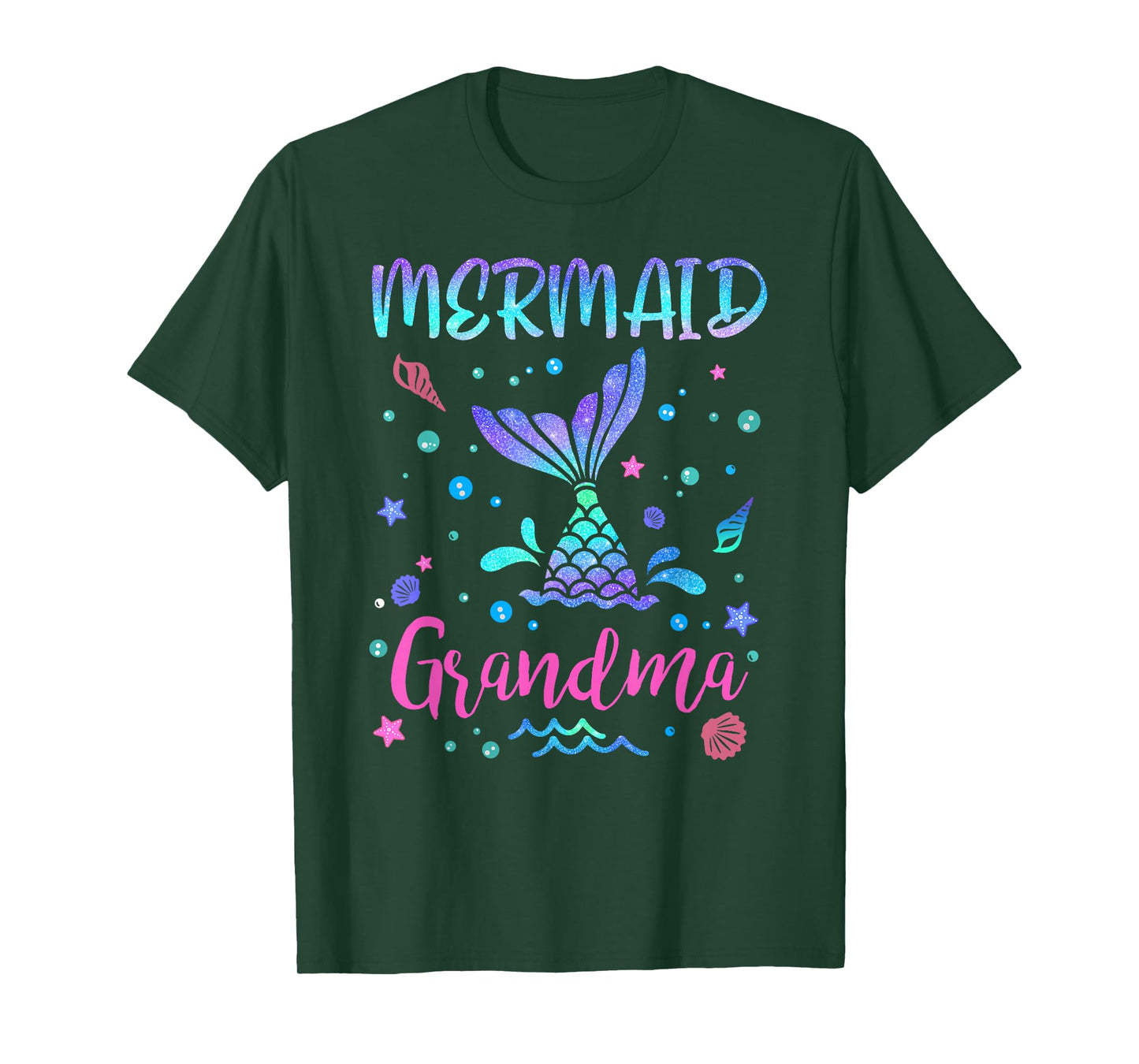 Birthday Mermaid Grandma Matching Family Bday Party Squad T-Shirt