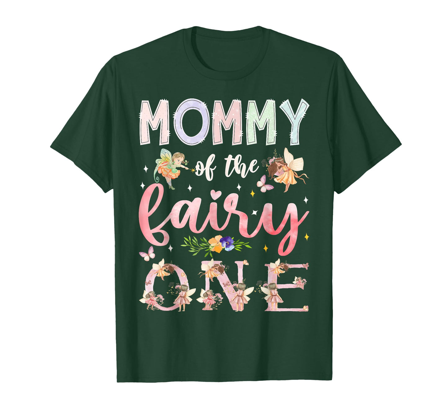 Mommy Of The Fairy One 1St Birthday Girl Family Matching T-Shirt