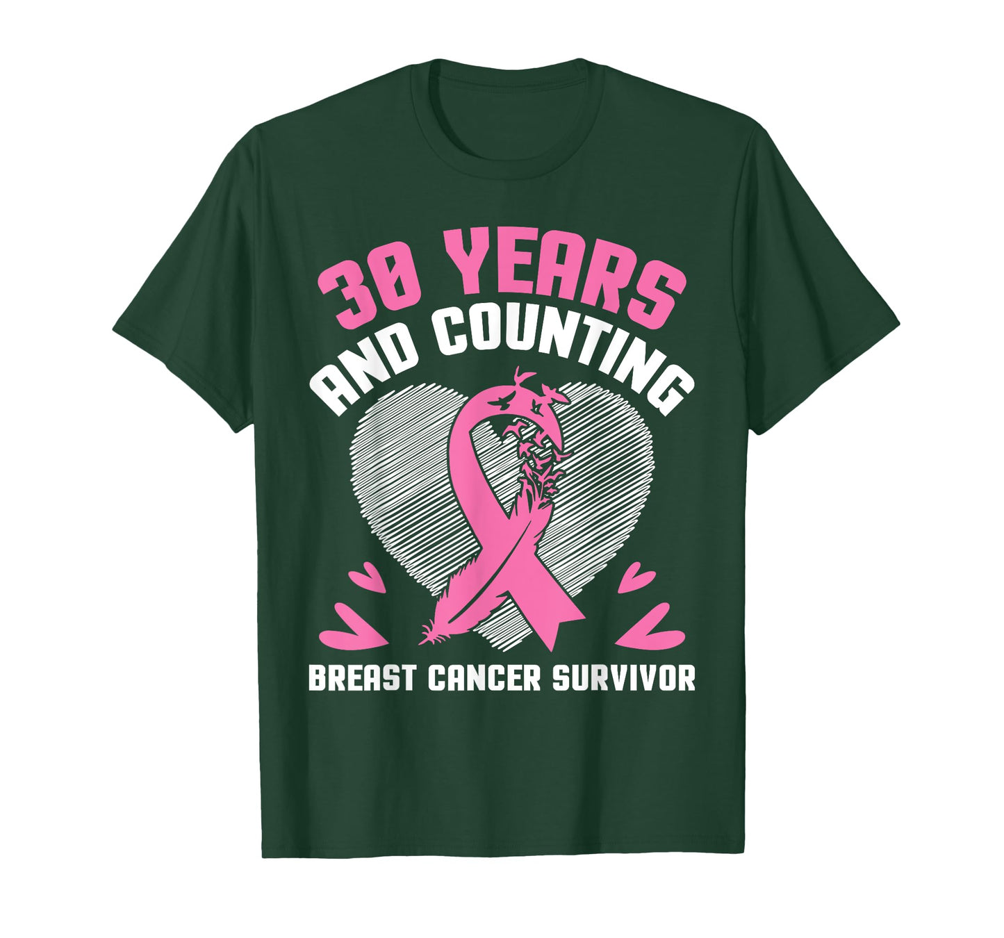 30 Years Fighting We Win And Counting Breast Cancer Survivor T-Shirt