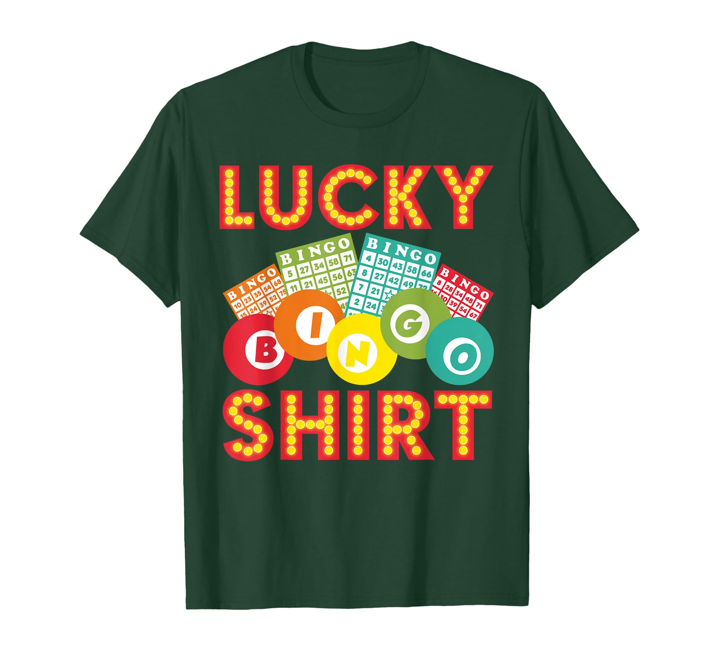 Cute Lucky Bingo For Men Women Casino Bingo Lovers T-Shirt