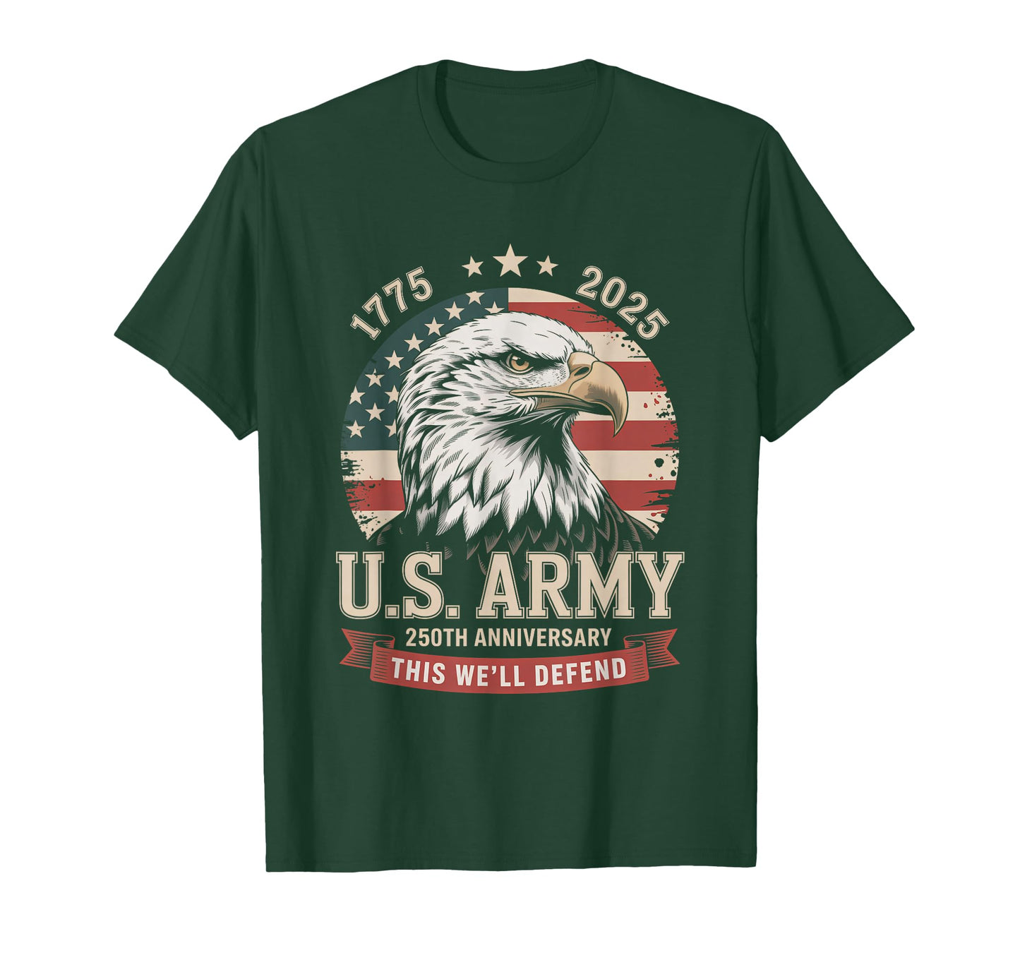 United States Army 1775-2025 250th Anniversary We Defend T-Shirt